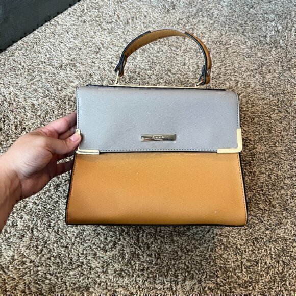 Dune London silver and tan handbag - Picture 1 of 7